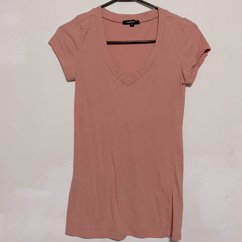Light Pink V-Neck Tee